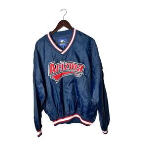 Starter‎ Arizona Wildcats windbreaker Blue XL Lined Mens Pockets 90’s Vintage